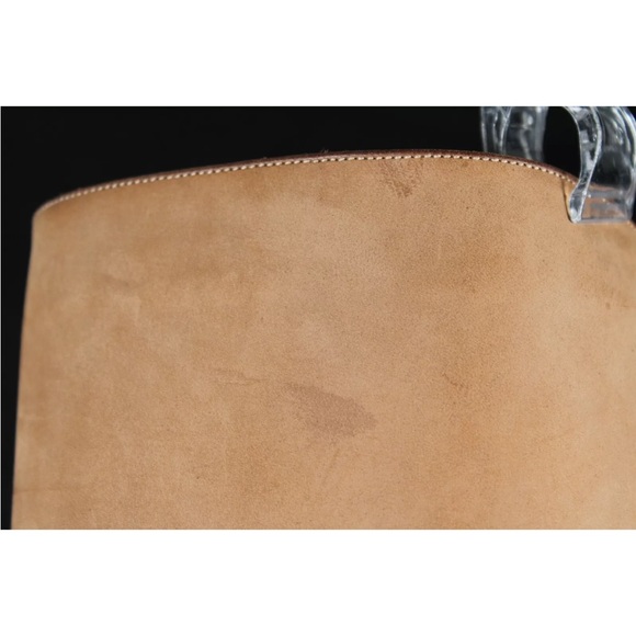 JIMMY CHOO Camel Suede Studded Detail Pointed Toe High Heel Knee Boots 37 - Picture 4 of 13